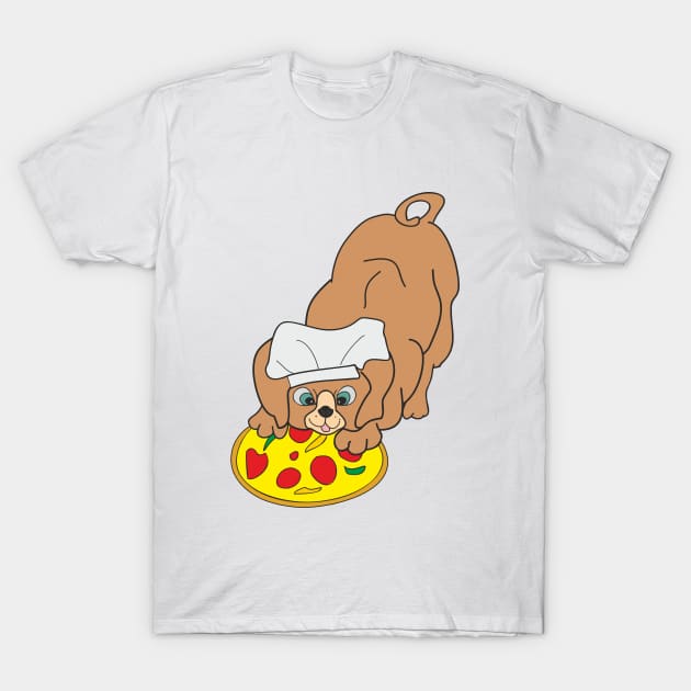 Cute dog chef T-Shirt by Alekvik